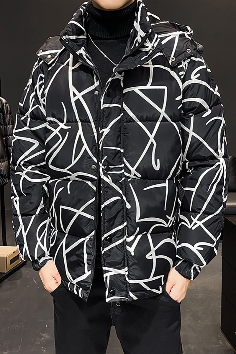 2023冬季新款韩版潮流加厚保暖短款休闲连帽棉服外套上衣8822-P65,男装棉衣,星座1310