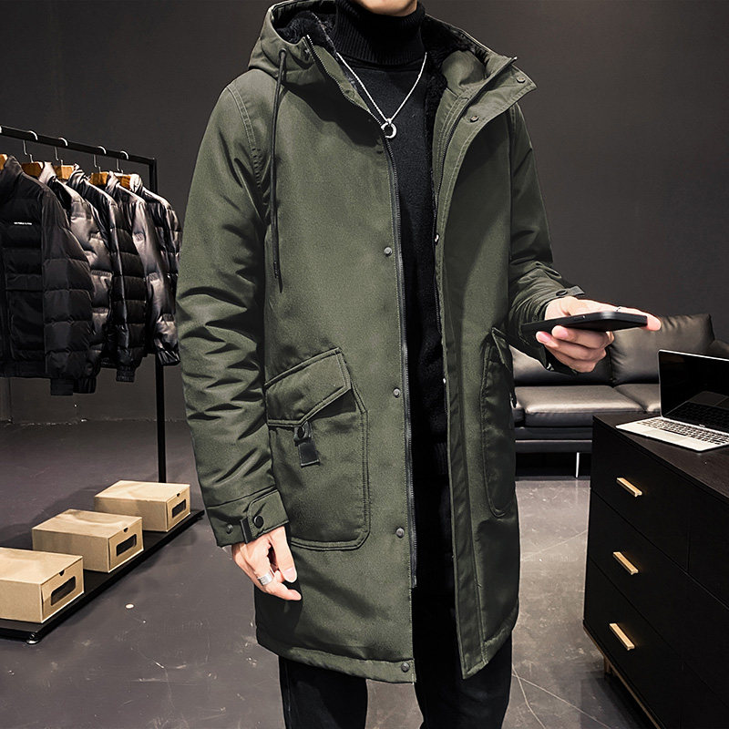 M-5XL加绒冬季棉衣男2023中长款加厚棉服连帽休闲外套8823-P85,男装棉衣,星座1310