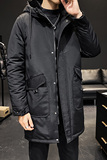 M-5XL加绒冬季棉衣男2023中长款加厚棉服连帽休闲外套8823-P85，男装棉衣，星座1310