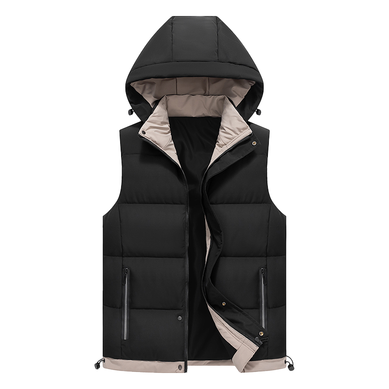 M-5XL男士秋冬季新款休闲保暖加厚连帽小坎肩棉马甲外套2201-P50,男装背心/马甲,星座1310