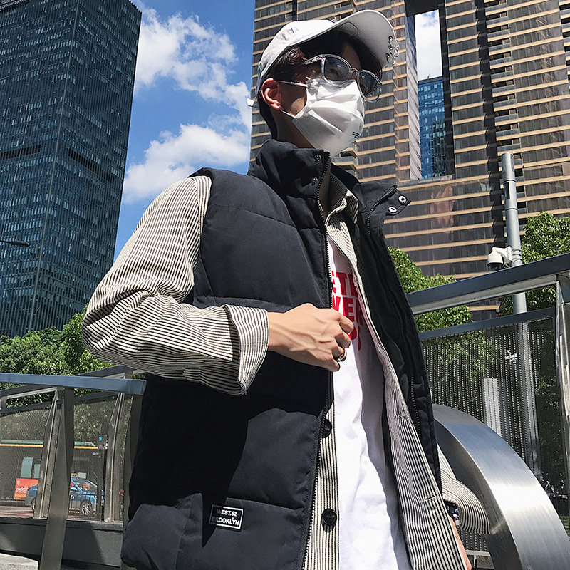 2023秋冬棉衣马甲男立领韩版纯色大码棉马夹外套修身加厚8086-P50,男装背心/马甲,星座1310