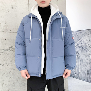 现货 港风情侣棉衣外套冬季学生连帽面包服假两件男棉服 2106-P65,男装棉衣,星座1310