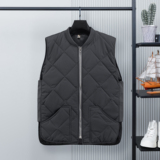 秋冬季菱形格子绗缝棉马甲男女可穿无袖外套棉衣XZ1310-2302-P50，男装背心/马甲，星座1310