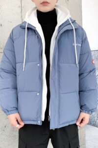 现货 2023冬季新款潮流男棉袄休闲假两件连帽棉衣面包服 2106-P65图片