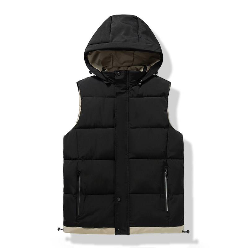 现货充足可拆卸帽M-5XL拼色秋冬季潮流棉马甲男女可穿2201-P50，男装背心/马甲，星座1310