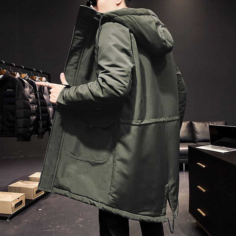 M-5XL加绒冬季棉衣男2023中长款加厚棉服连帽休闲外套8823-P85,男装棉衣,星座1310