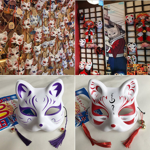 日式和风狐狸面具猫脸狐