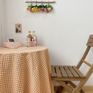 大千印象 饰 韩风小清新蓝色格子桌布ins摆拍野餐布女生宿舍书桌装