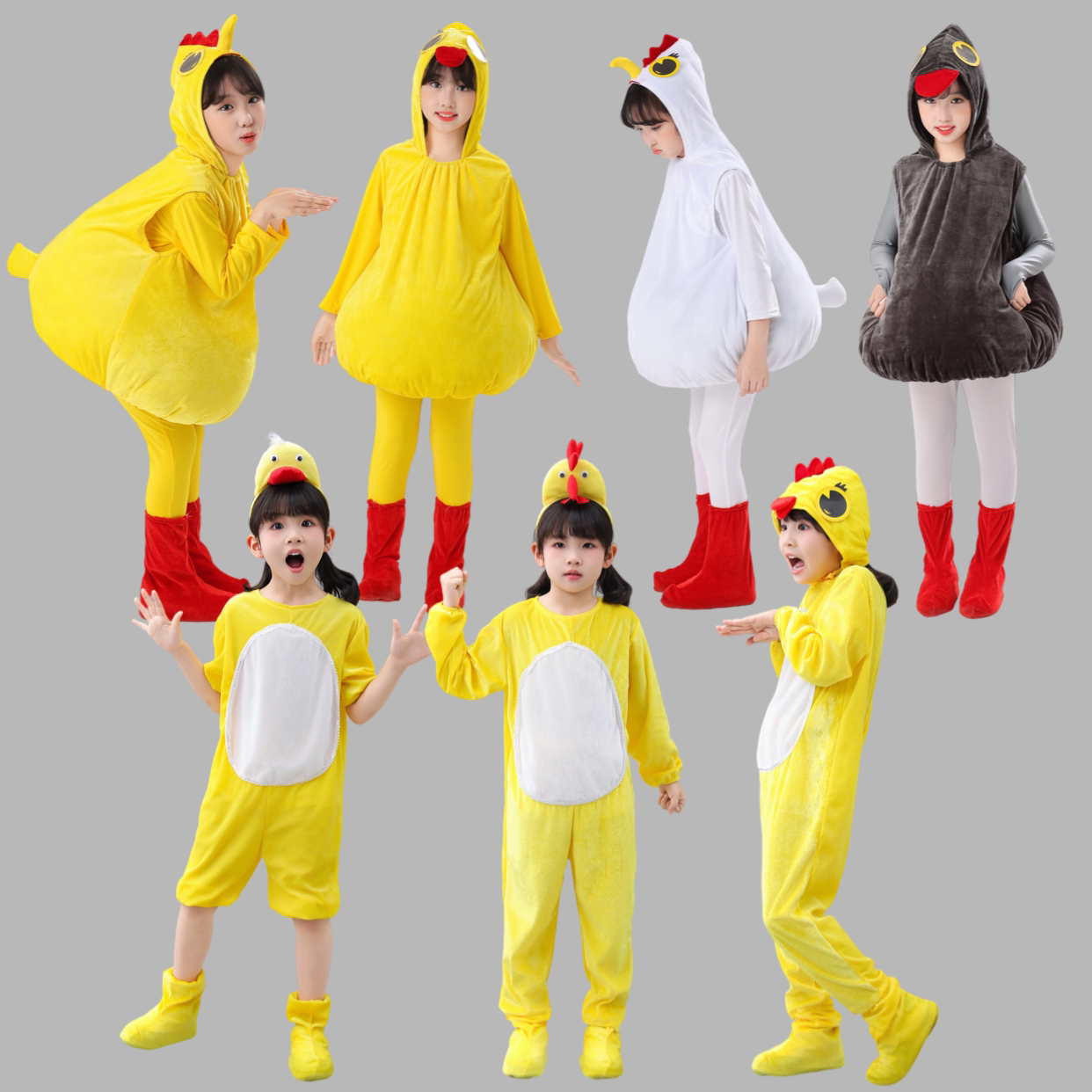 六一少儿动物舞蹈服小鸭子演出服大公鸡小鸡演出服小黄鸭表演服