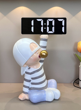 客厅创意男孩智能桌面闹钟