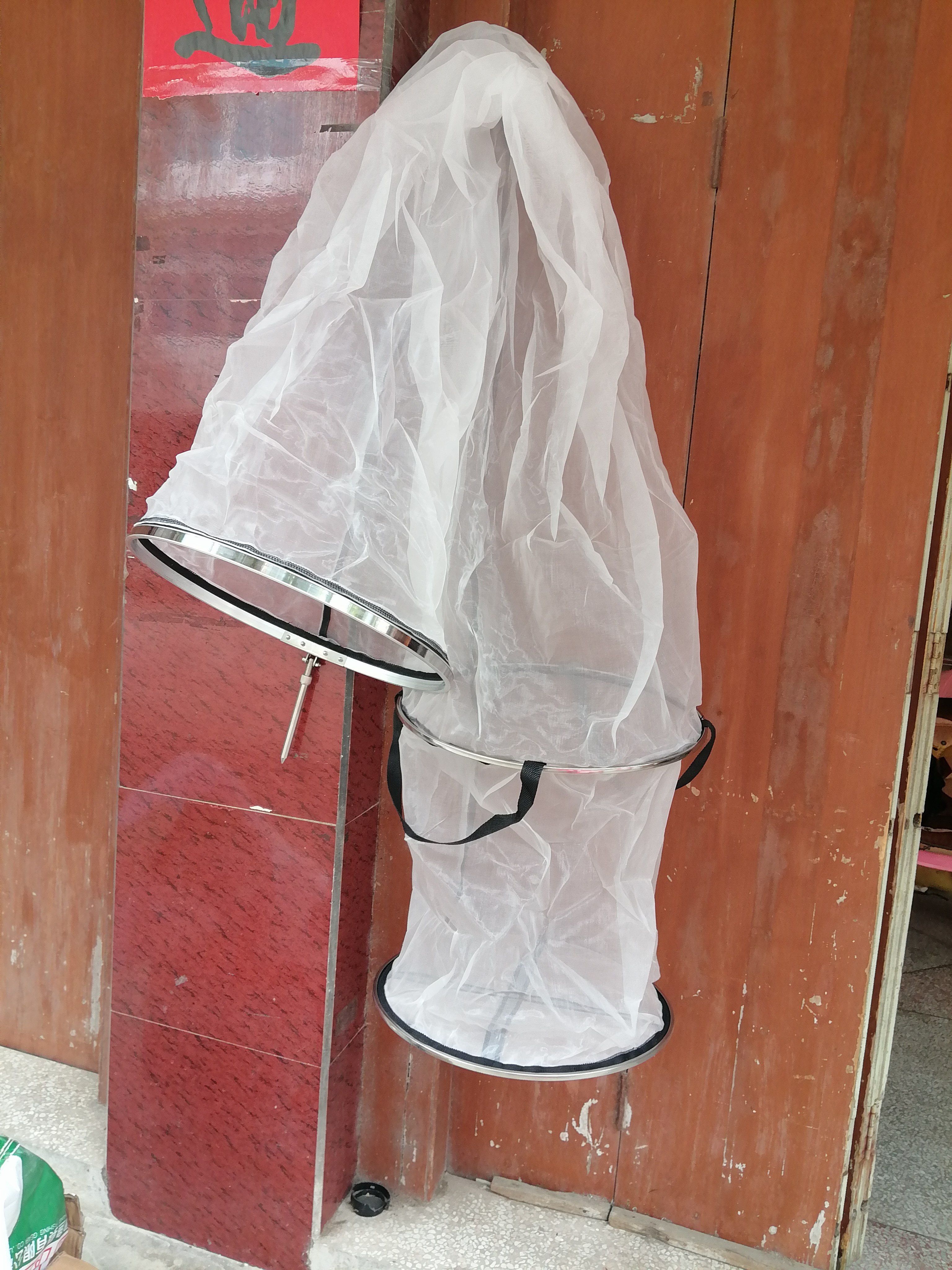 定制鱼护小眼纱网钓场回锅鱼不伤鱼加厚不锈钢不刮鳞防挂鱼护钢圈