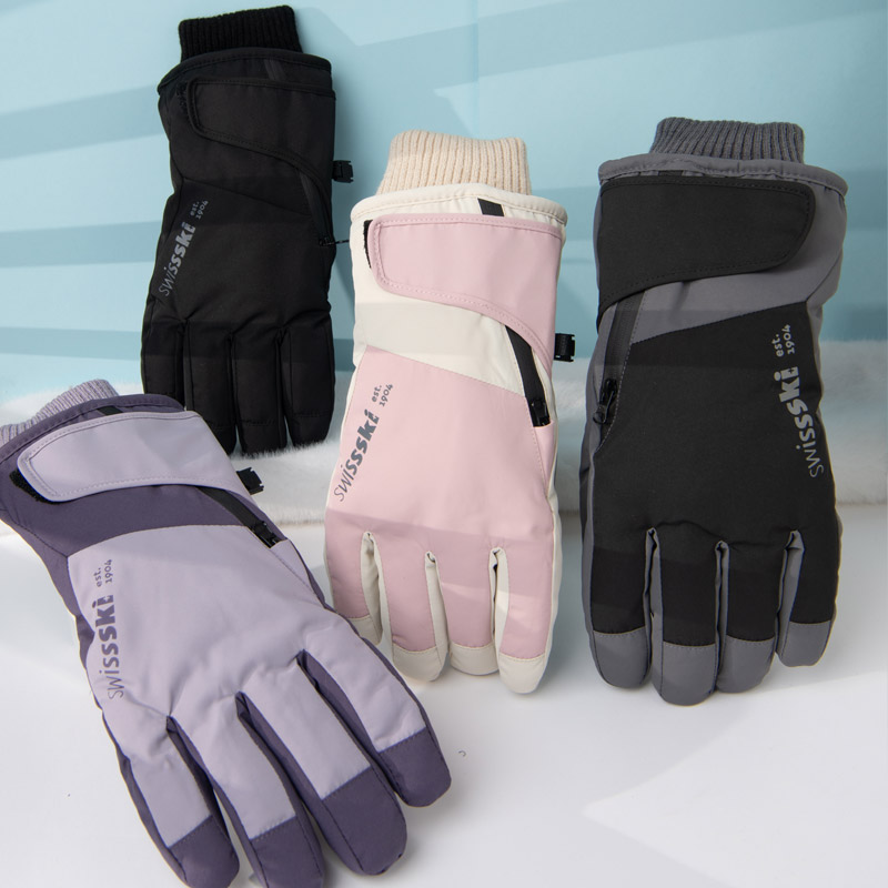 冬季滑雪手套男女加绒加厚保暖防风防水可触屏户外骑行摩托车手套