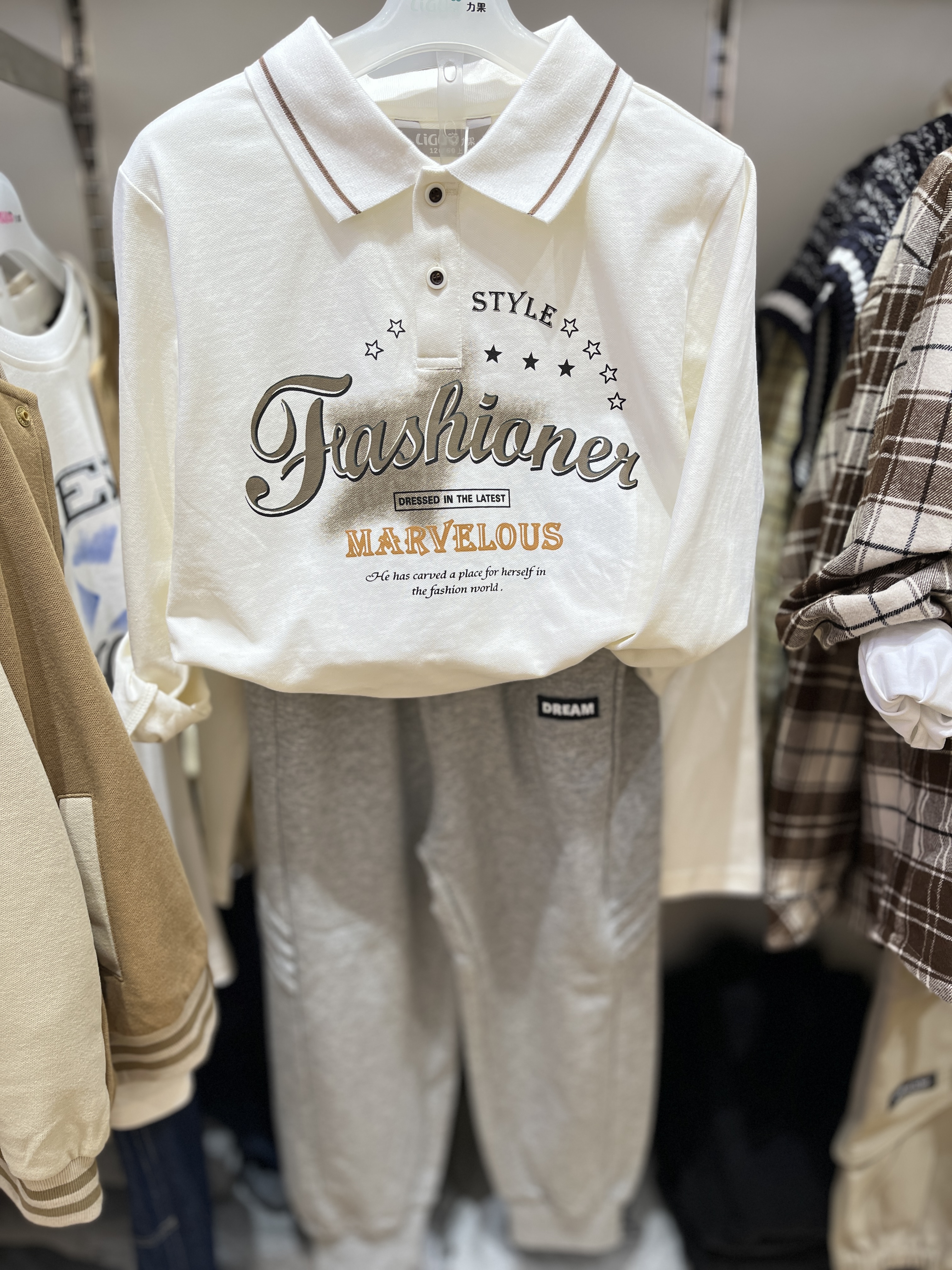 男童POLO衫2025新款儿童长袖T恤春秋款中大童男孩上衣套装120-170