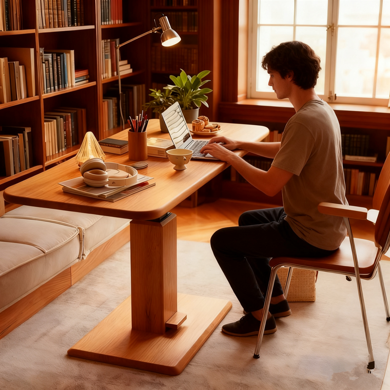 实木升降茶几客厅家用2025新款茶几可移动餐桌办公学习书桌小桌子,住宅家具,茶几,淘宝优惠券,粉丝福利购,淘宝优惠卷