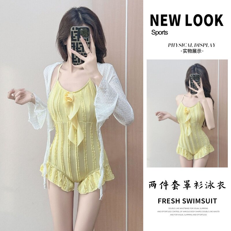 游泳衣女连体两件套性感纯欲风小清新可盐可甜气质时尚超仙显身材