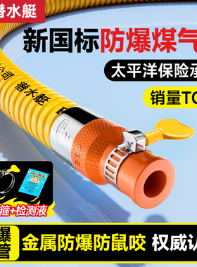 潜水艇燃气软管不锈钢管液化气罐金属铠装管连接燃气管防爆天然气