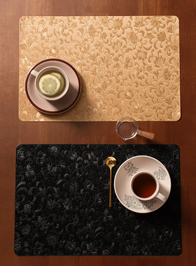餐垫防水防油小桌垫简约风皮革餐桌隔热垫酒店餐盘垫轻奢西餐垫子