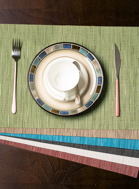 创意简约竹节隔热防烫垫西餐垫酒店防水防油污桌垫菜盘垫锅垫碗垫