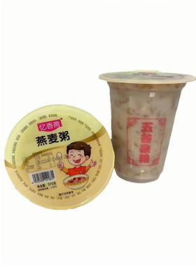 370g*30杯/件忆香斋燕麦粥大杯五谷杂粮早餐商用方便素食