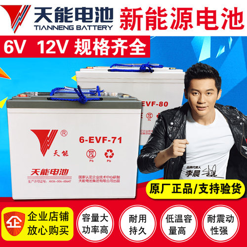 天能电池6-EVF-71 12V71AH 68三轮车四轮车 电动汽车正品原装电瓶