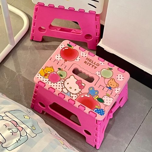 HelloKitty折叠凳便携马扎成人家用加厚矮凳浴室客厅结实换鞋凳