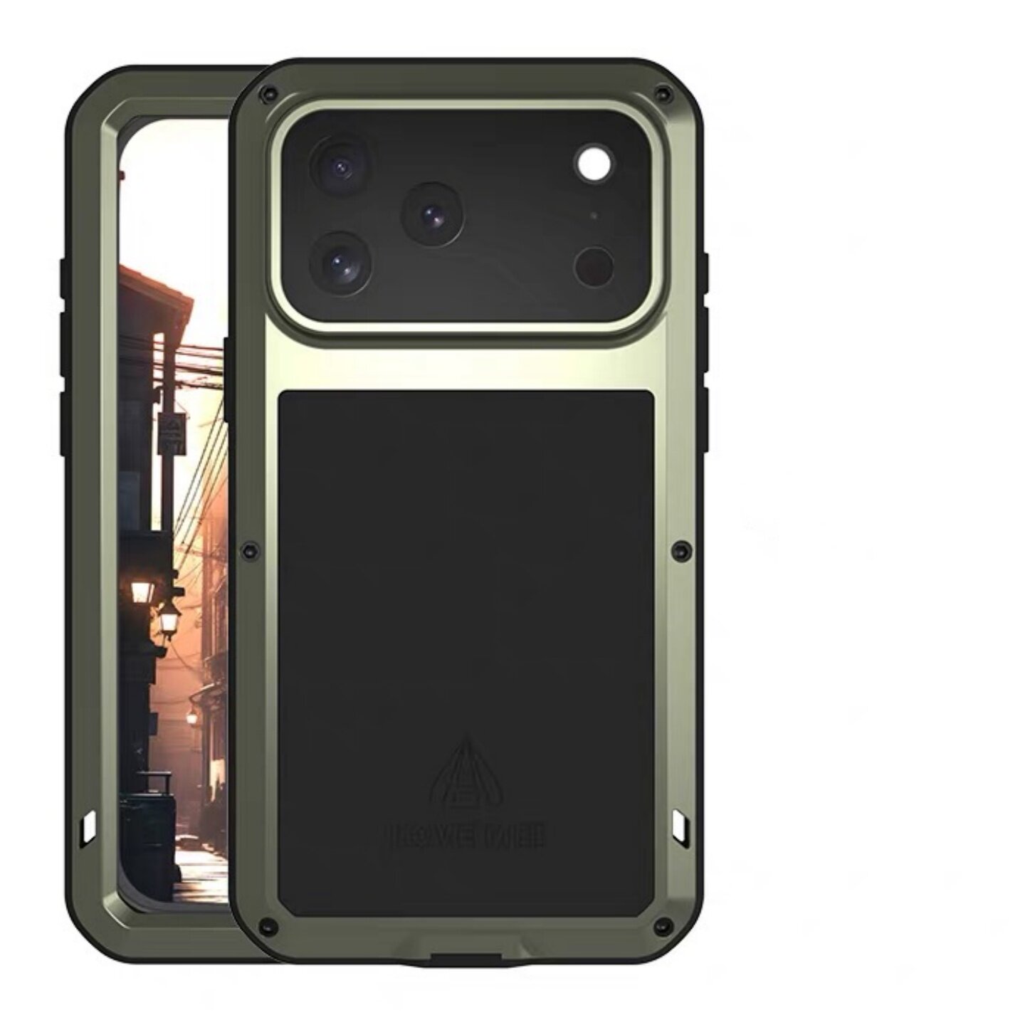lovemei适用于苹果iPhone18pro三防金属防水壳全包防摔壳防尘壳苹果18promax硅胶欧美防护壳防刮保护套防暴壳