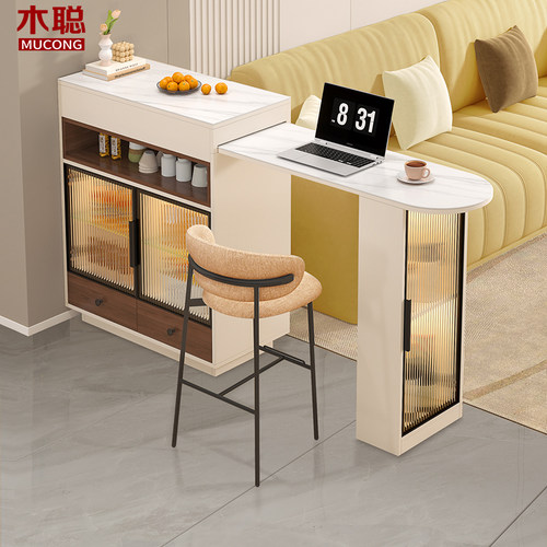 伸缩吧台玄关隔断餐边柜小户型