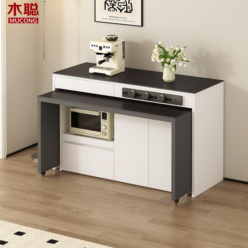 新型岛台餐桌一体家用可伸缩