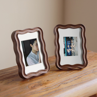 洗照片做成相框原创设计实木创意定制摆台六寸7寸a4裱画画框摆件