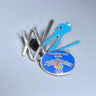 2006年都灵冬奥会徽章 NBC媒体徽章 赞助商松下徽章 吉祥物滑雪章