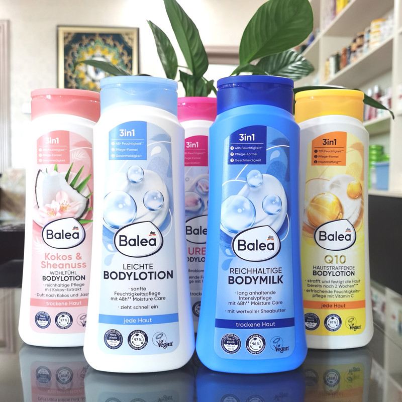 德国进口dm balea芭乐雅身体乳牛奶补水玫瑰滋润保湿润肤乳500ml