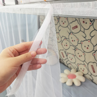 魔术贴蚊帐防蚊 宿舍上铺粘贴床帘蚊帐加高定制 下铺自粘纱帐纱帘