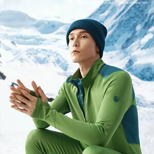 hotchillys红辣椒8k保暖磨毛男士拉领上衣速干透湿滑雪功能内衣裤