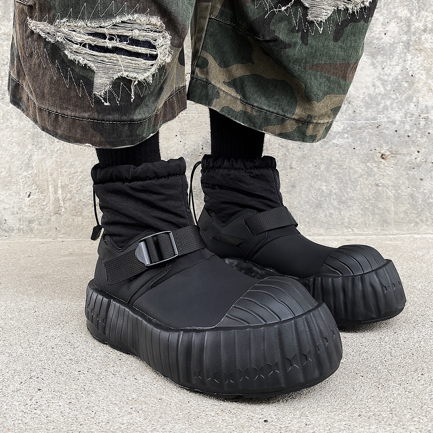 冬季新款潮男雪地靴大头加绒保暖