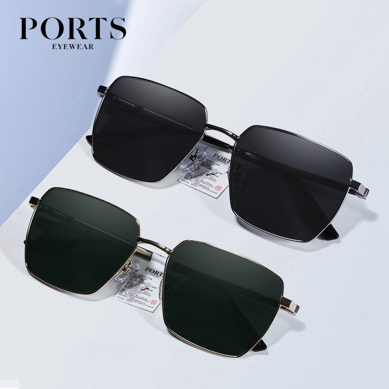 PORTS太阳镜男时尚潮流金属墨镜开车驾驶超轻眼镜PSM21501