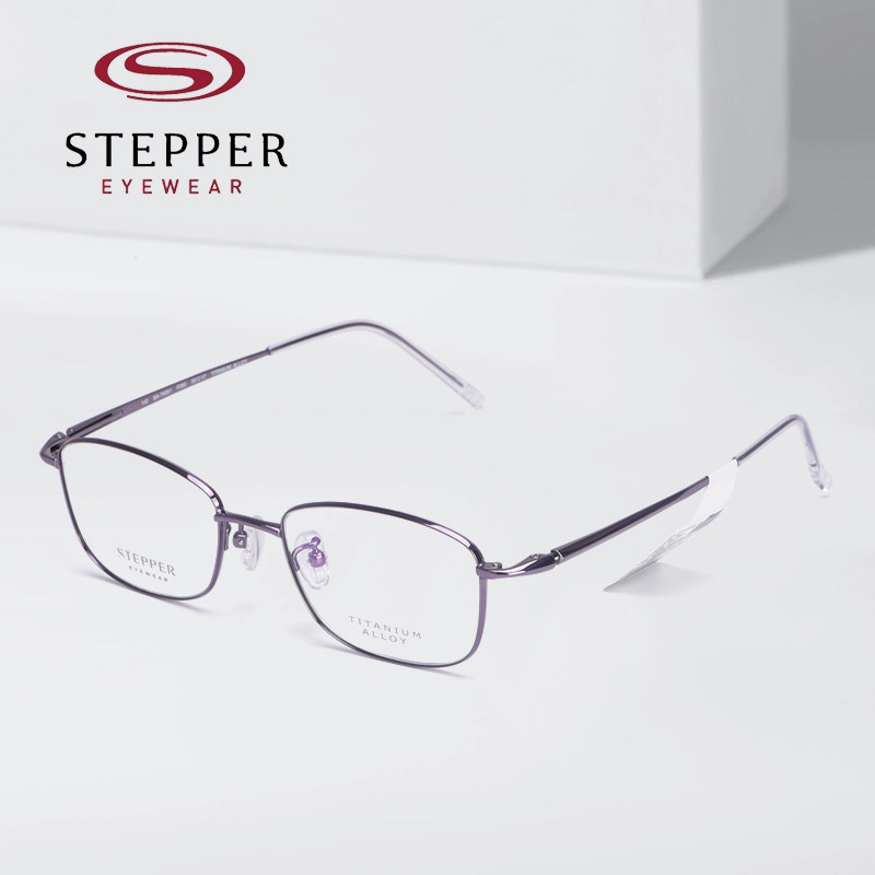 STEPPER思柏德国正品超轻钛金商务女轻盈舒适休闲金丝眼镜架74061