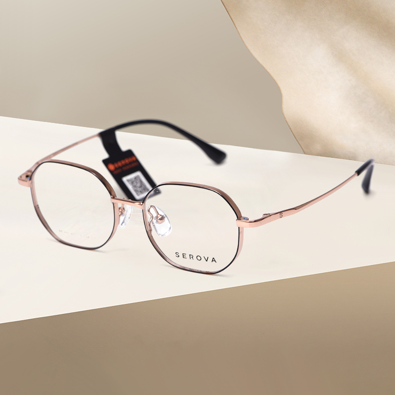 施洛华男女同款多边形近视眼镜框