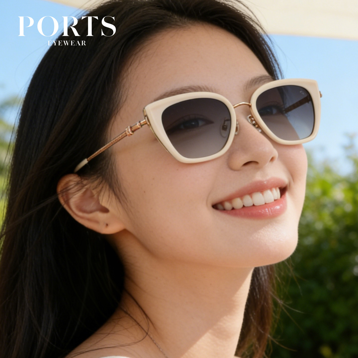 PORTS女士太阳镜时尚气质优雅显白明星同款遮阳防紫外线PSF21605