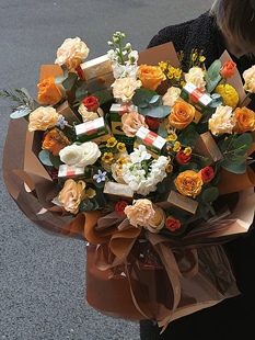 父亲节送爸爸男友香烟花啤酒生日鲜花束延边延吉市和龙朝阳川图们