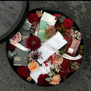 520玫瑰鲜花红酒礼盒延边延吉市本地鲜花店龙井朝阳川和龙汪清