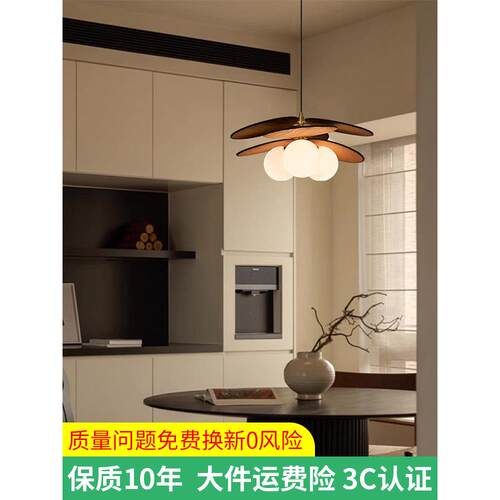 中古风卧室灯法式吊灯藤编2026新款餐厅主卧灯复古高级感中山灯具