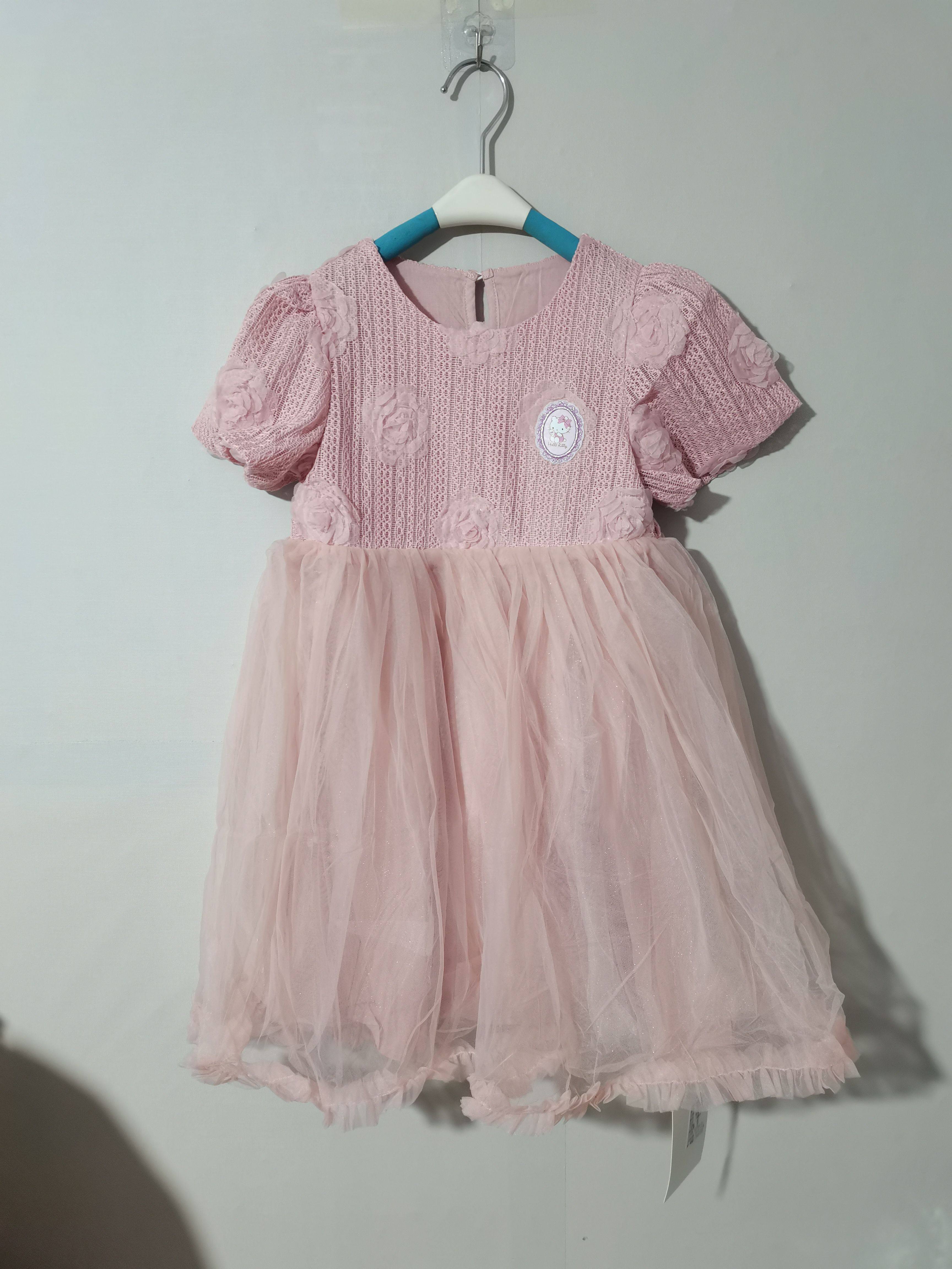 120码HelloKitty女童连衣裙夏季新款儿童公主裙网纱裙凯蒂猫