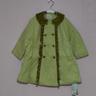 120-150码古力jia女童外套儿童秋冬棉衣女童大衣加棉长款棉衣