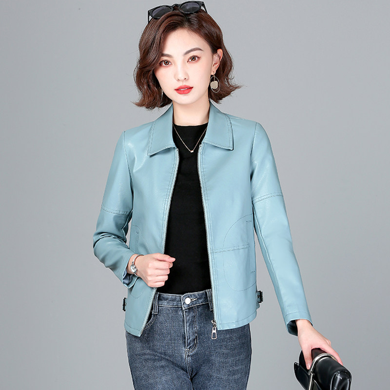 真皮皮衣外套女短款修身2026秋冬新款绵羊皮机车服显瘦翻领皮夹克