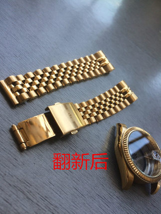 手表抛光翻新去划痕 电镀 玫瑰金金色镀金包金镶钻表配件断裂焊接