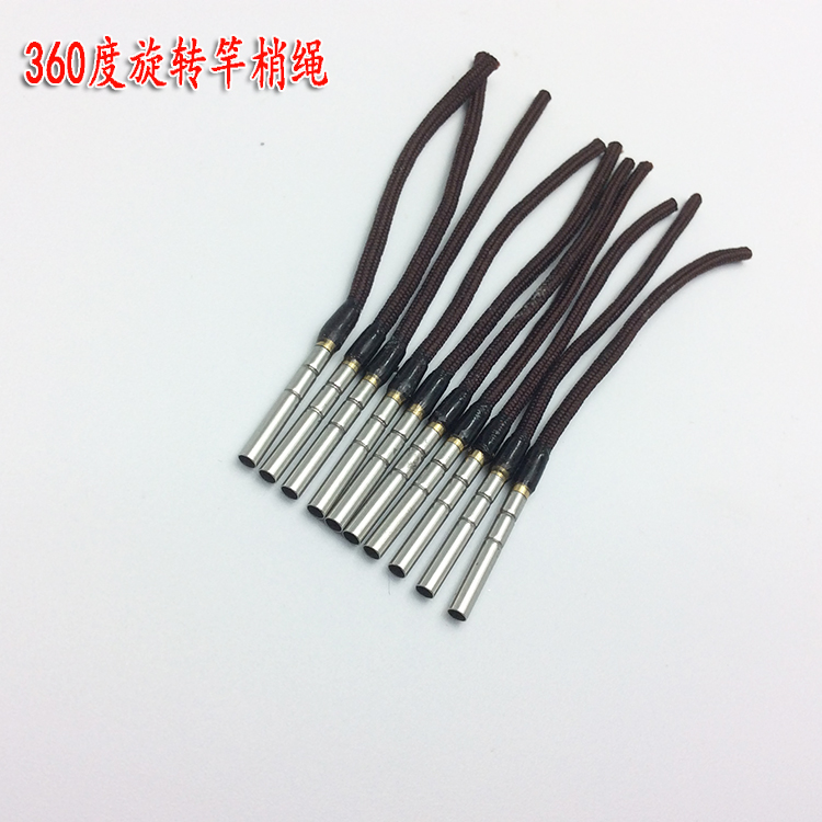 360度万向杆稍转环不锈钢鱼竿竿梢竿尖转环竿头绳旋转头渔具配件