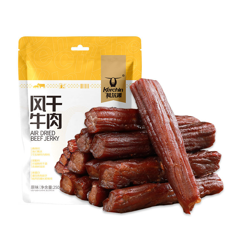 科尔沁风干牛肉干250g 内蒙古特产休闲零食袋装开袋即食牛肉熟食