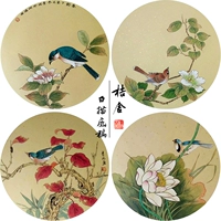 Dai Qingchi Gongbi Painting White Draft Polycut Birds ряд из четырех начинающих 35*35 см TD05