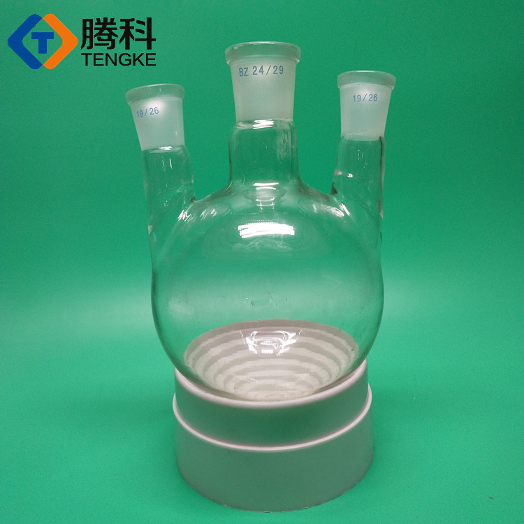 三口烧瓶100ml2505001000ml 235L10L20L圆底玻璃实验室器材睢腾科