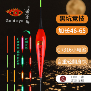 黄金眼黑坑夜光漂加粗醒目加长行程浮漂咬钩变色电子漂大物鱼漂